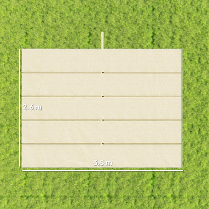 Retractable Pergola Cover, 3.5 x 2.6 m Replacement Canopy Fabric for 4 x 3 m Frame, Roof Top Only, Cream White