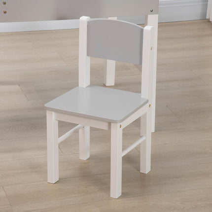 2 Piece Kids Table and Chair Set with Storage Space - Grey