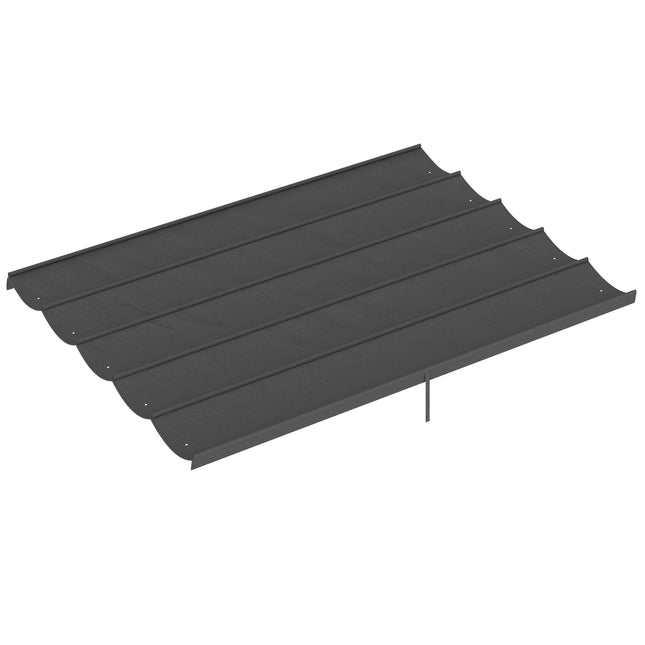 Retractable Pergola Shade Cover Replacement Canopy for 4x3m Pergola - Dark Grey