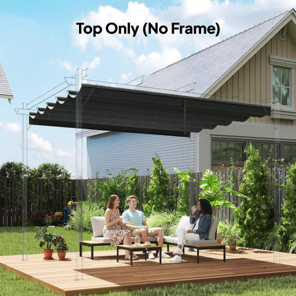 Replacement Canopy Fabric for 3x3 Metre Pergola - Dark Grey Polyester