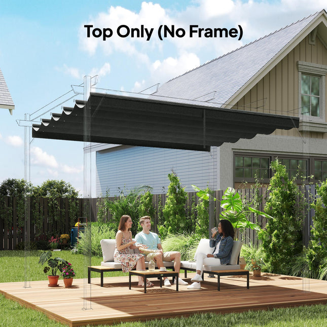 Replacement Canopy Fabric for 3x3 Metre Pergola - Dark Grey Polyester