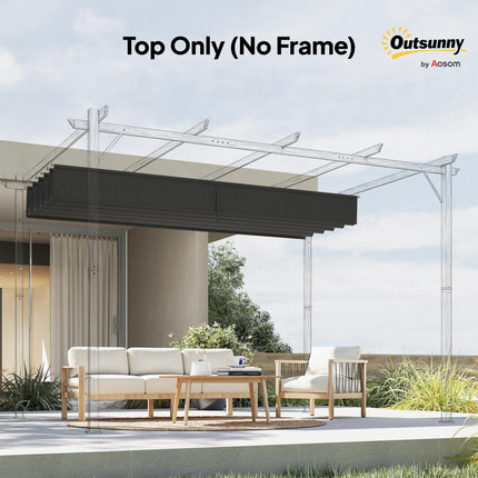 Replacement Canopy Fabric for 3x3 Metre Pergola - Dark Grey Polyester
