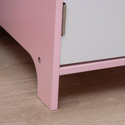 2 Piece Kids Table and Chair Set with Whiteboard - Pink