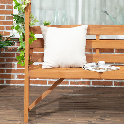 Natural Wooden Garden Arbour Bench with Trellis and Seat - Brown