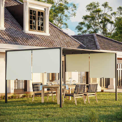 3 x 4m Outdoor Garden Pergola - Cream White