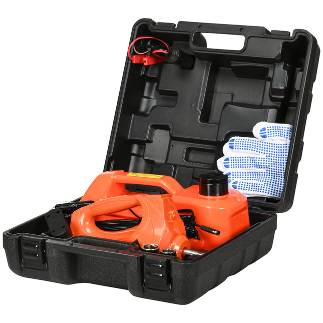 5 Ton 12V Electric Car Jack Kit with Impact Wrench and Tire Lift 15.5-45cm for Car SUV Sedan MPV - Orange