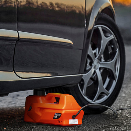 5 Ton 12V Electric Car Jack Kit with Impact Wrench and Tire Lift 15.5-45cm for Car SUV Sedan MPV - Orange