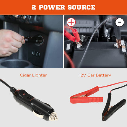 5 Ton 12V Electric Car Jack Kit with Impact Wrench and Tire Lift 15.5-45cm for Car SUV Sedan MPV - Orange