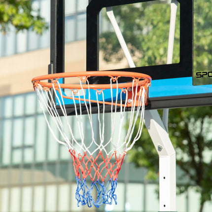 2.6-3.1m Adjustable Basketball Hoop and Basketball Stand w/ Backboard and Weight