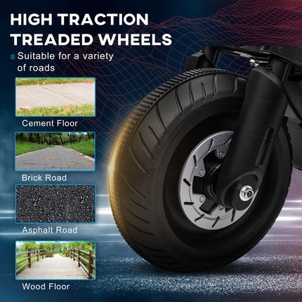Kids Electric Motorbike with Siren, Horn, Headlights & Training Wheels for Ages 3-5 Years - Black