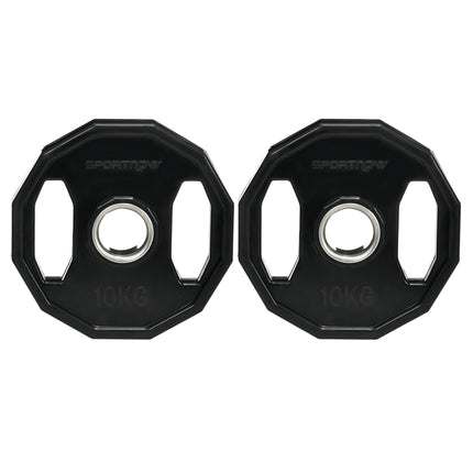 Olympic Weight Plates Set, Metal and Rubber Bumper Plates Weights Discs with 2"/