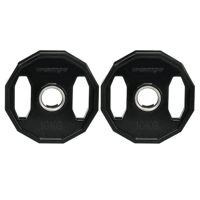 Olympic Weight Plates Set, Metal and Rubber Bumper Plates Weights Discs with 2"/