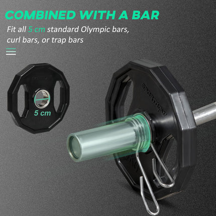 Olympic Weight Plates Set, Metal and Rubber Bumper Plates Weights Discs with 2"/