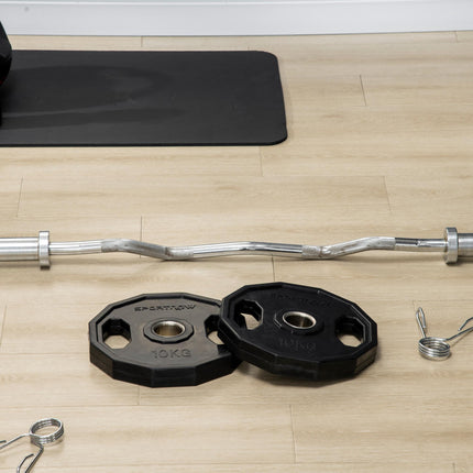 Olympic Weight Plates Set, Metal and Rubber Bumper Plates Weights Discs with 2"/