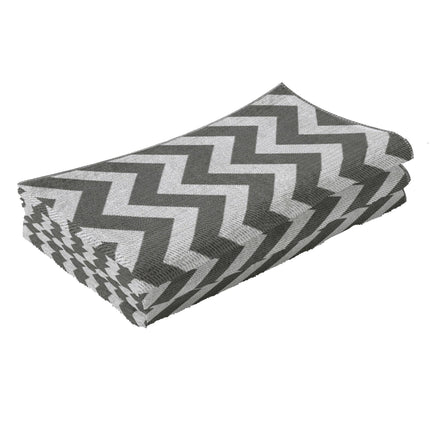 Waterproof Outdoor Camping Rug Mat 182x121cm Reversible - Light Grey White