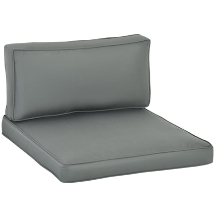 14-Piece Replacement Cushions Set for 7-Seat Rattan Outdoor Furniture - Grey