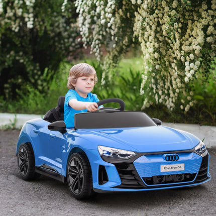 Audi Licensed Kids 12V Electric Ride On Car with Remote Control, Suspension, Lights & Music - Blue