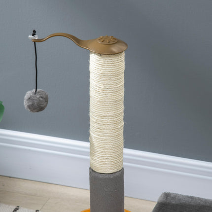 Cat Tree Tower Activity Center with Scratching Posts and Perch 56cm - Grey