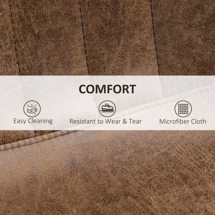 Adjustable 360° Swivel Bar Stools Set of 2 with Padded Seats - Brown