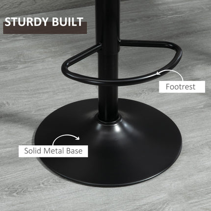 Adjustable 360° Swivel Bar Stools Set of 2 with Padded Seats - Brown