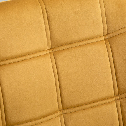 Luxe Velvet Wide Arm Accent Armchair with Slanted Back - Yellow