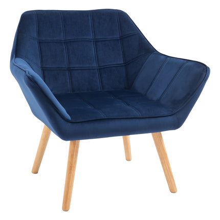 Luxe Velvet Wide Arm Accent Armchair for Comfort - Blue
