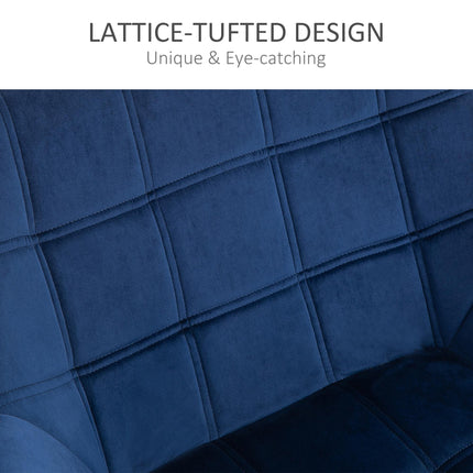 Luxe Velvet Wide Arm Accent Armchair for Comfort - Blue