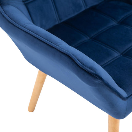 Luxe Velvet Wide Arm Accent Armchair for Comfort - Blue