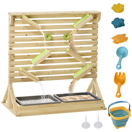 18 Piece Outdoor Kids Water and Sand Playset with Accessories - Blue