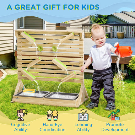 18 Piece Outdoor Kids Water and Sand Playset with Accessories - Blue