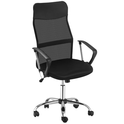 Ergonomic Mesh Office Chair with Adjustable Height and Tilt Function - Black