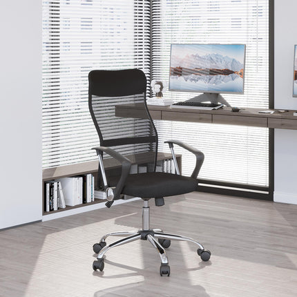 Ergonomic Mesh Office Chair with Adjustable Height and Tilt Function - Black