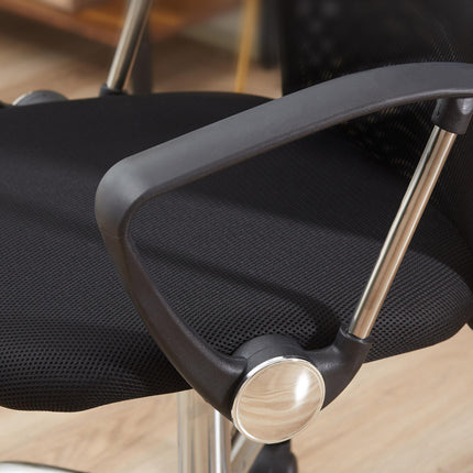 Ergonomic Mesh Office Chair with Adjustable Height and Tilt Function - Black