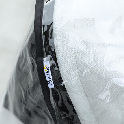Dog Stroller Rain Cover with Rear Side Entry for Pram Buggy - Grey