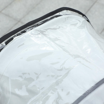 Dog Stroller Rain Cover with Rear Side Entry for Pram Buggy - Grey