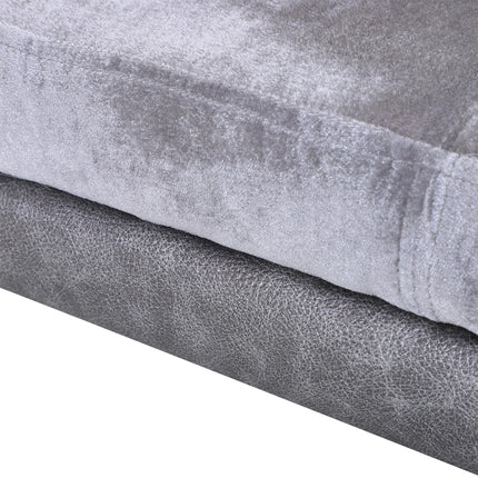 Elevated Dog Sofa Bed for Small Dogs with PU Cover, Soft Cushion & Anti-Slip Legs - Grey