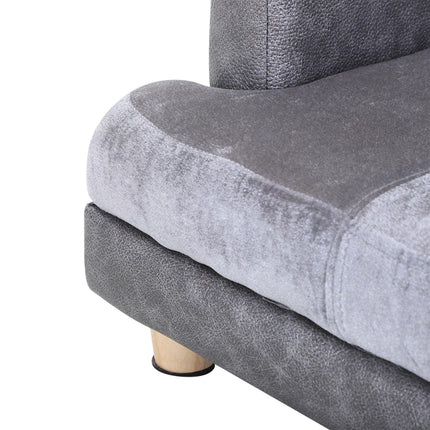 Elevated Dog Sofa Bed for Small Dogs with PU Cover, Soft Cushion & Anti-Slip Legs - Grey