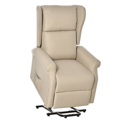 Electric Recliner Armchair with Remote Control for Elderly - Beige