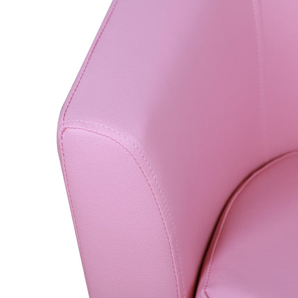 Kids Toddler Sofa and Armchair with Footstool Thick Padding - Pink