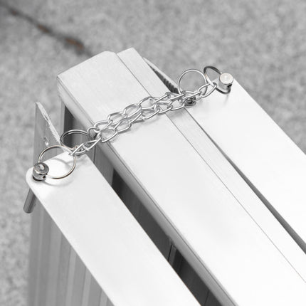 Textured Aluminum Folding Wheelchair Ramp 183x72 cm Portable Threshold Ramp for Scooter Steps - Silver