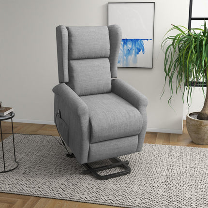 Power Lift Riser Recliner Chair with Remote Control for Elderly - Grey