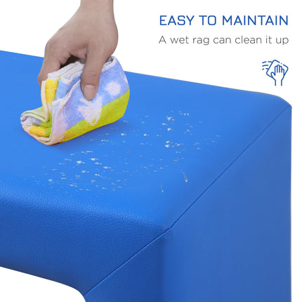 2 In 1 Toddler Sofa Chair and Table with Cushioned Seat - Blue