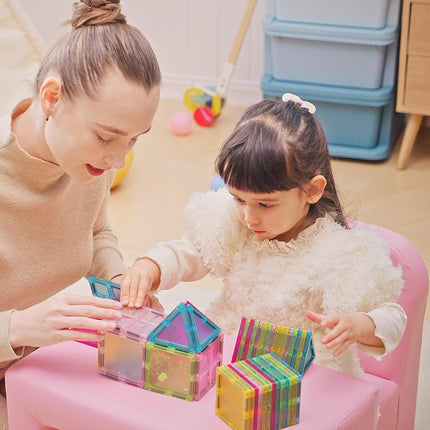 2 In 1 Toddler Sofa Chair and Table with Soft Cushioning - Pink