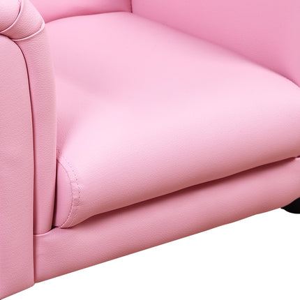 Toddler Armchair and Footstool 2-Piece Set for 18-36 Months - Pink