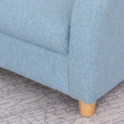 Kids Mini Sofa Armchair with Wood Frame and Anti-Slip Legs - Blue