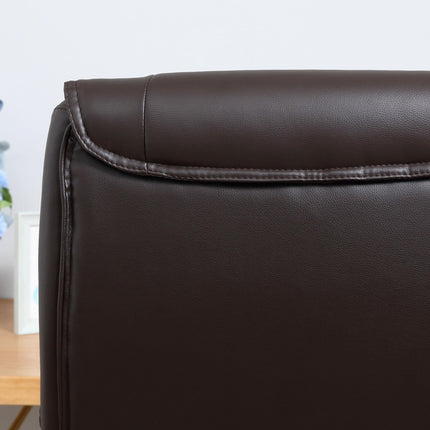 High Back Adjustable Office Desk Chair with Rocking Function - Brown