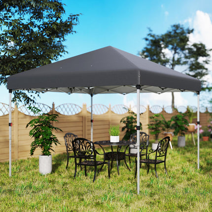 3 x 3 Metre Pop Up Gazebo Set with Sidewalls and Carry Bag - Dark Grey