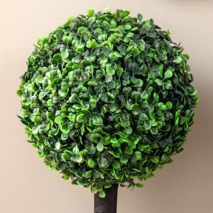 Set of 2 Artificial Boxwood Ball Trees in Pot 60cm for Indoor Outdoor Decor - Green