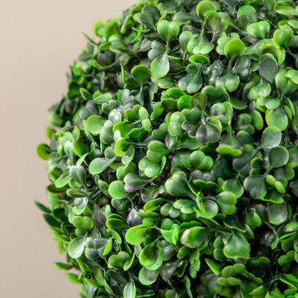 Set of 2 Artificial Boxwood Ball Trees in Pot 60cm for Indoor Outdoor Decor - Green