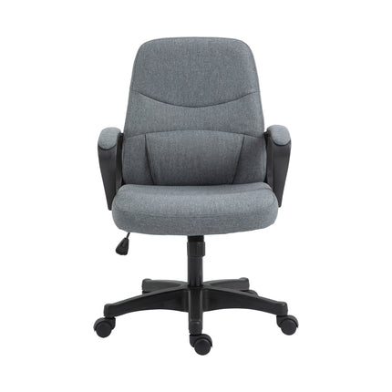 Ergonomic High Back Office Chair with Massager Lumbar Support, Adjustable Height & 360° Swivel - Grey